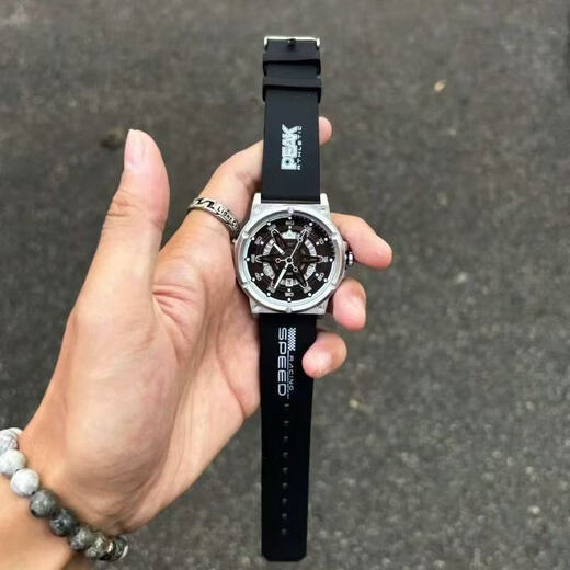 Peak Black Warrior Watch Men's Series Quartz Watch Genuine Men's Sports Brand Student Waterproof Trend Star Track Silver