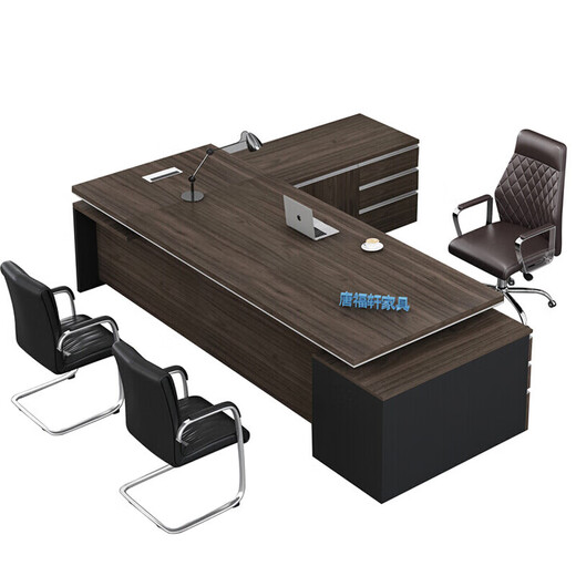 Office furniture boss desk office desk modern simple executive desk supervisor desk manager desk president desk work desk 1.8 meters luxury double cabinet (with color card)