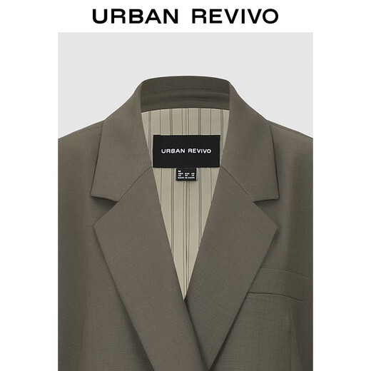 UR celebrity style new winter women's smart button suit jacket UWU150032 coffee brown L