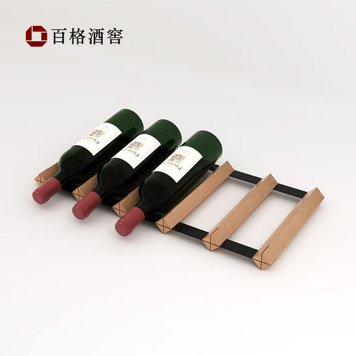 Jieyunmao wine rack ornaments drawer refrigerator storage bracket single-layer flat wine rack built-in household solid wood wine rack 6X0.5 grid-235 depth-Sapele wood