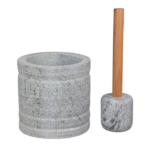 Large stone mortar garlic pounding device garlic mortar handmade artifact old commercial retro garlic pounding medicine pressed garlic to make rice cake glutinous rice cake special bluestone retro engraving 30cm