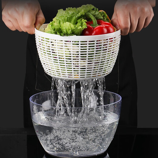 Wild pigeon vegetable dehydrator, vegetable washing and draining basket, multi-functional electric salad dehydrator, fruit salad dehydration basin, water thrower