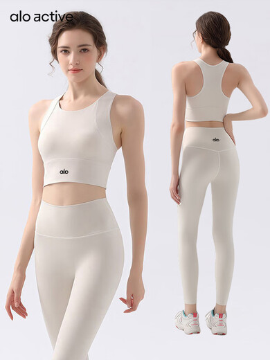 ALO ACTIVE Yoga Wear Suit High-end Professional Fitness Wear Women's Pilates Sports Vest Running Quick-Drying Star Black M