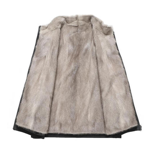 DETOUR international first-line brand mink vest silver orchid mink sleeveless men's vest double-sided fur vest winter fur black L 170 regular 110-125 Jin Jin equals 0.5 kg to wear