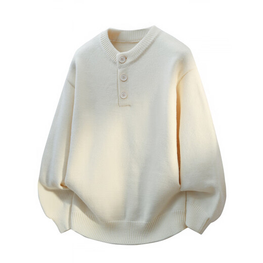 Yinwu Youth Autumn and Winter New Henry Collar Sweater Middle and High School Students Thickened Warm Knitted Sweater Boys Bottom Line Sweater 6313-Black M 90-105Jin Jin is equal to about 0.5 kg