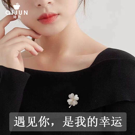 Qijun snowflake brooch women's high-end luxury high-end brand brooch corsage anti-exposure pin birthday gift for girlfriend