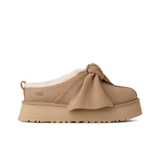 UGG new winter women's comfortable and fashionable thick-soled solid color bow casual slip-on slip-ons 1176290 SAN | Sand 38