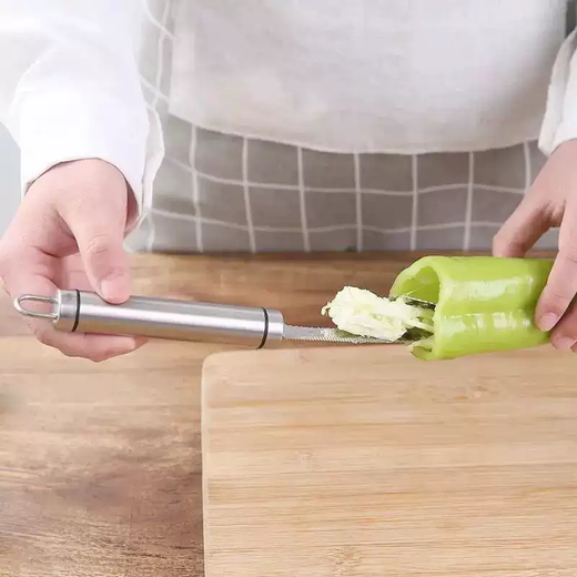 Yusenyi pepper corer stainless steel green pepper seed removal and core removal tool kitchen fruit digging and pitting bitter melon corer H one pack