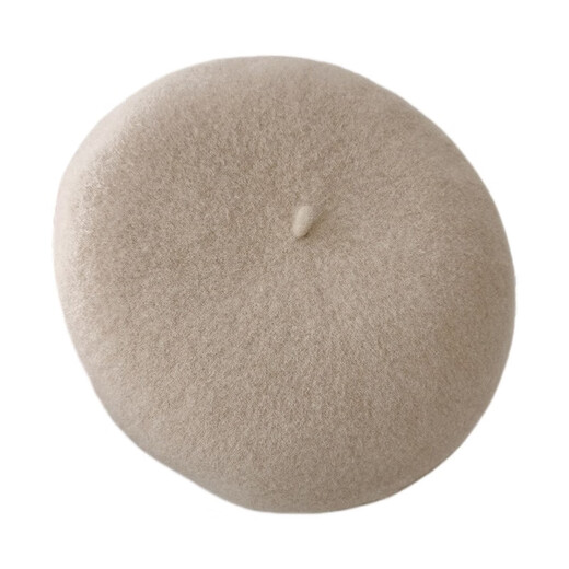 Hanqing mid-summer large version autumn and winter woolen three-dimensional beret women's Japanese high-end large head circumference painter's hat bud hat fashion dark brown L elastic code