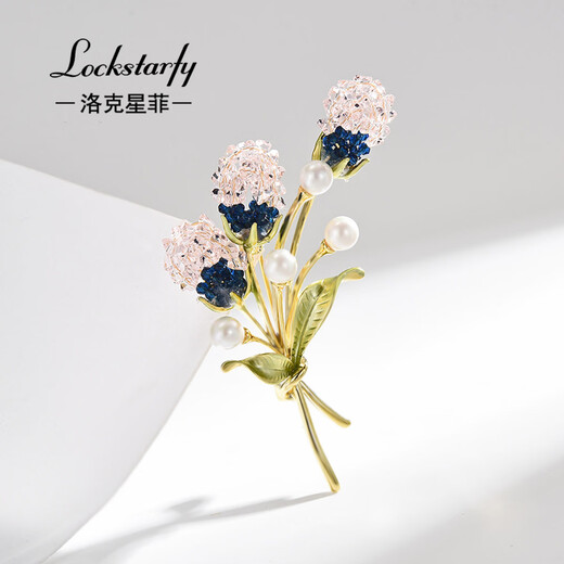 LOCKSTARFY French brand romantic fashion forest bouquet suit brooch for wife and girlfriend anniversary gift corsage LXZ00293 red brand gift box