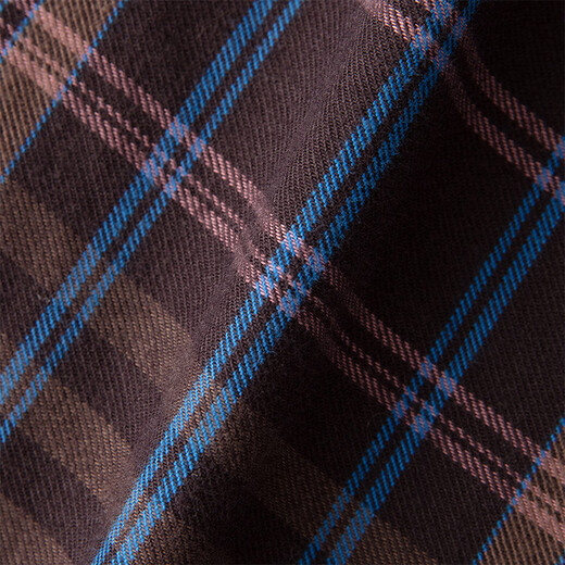 MUJI Women's Flannel Pleated Skirt Long Skirt Women's Skirt Women's Fall 25 BE1D1C5A Brown Plaid M