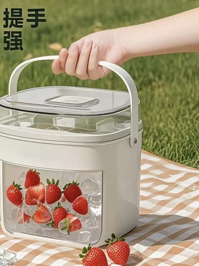 He Jiagong rapid ice maker multifunctional household commercial fully automatic mini ice maker student ice bucket refrigerator small ice cube white maternal and infant grade material white single layer mother