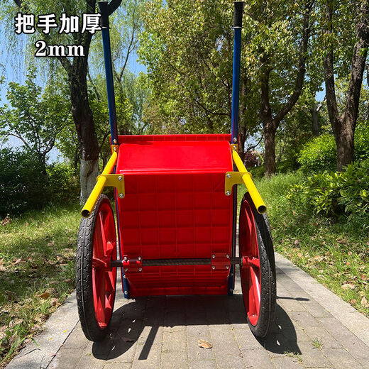 Cradle Rabbit dump truck labor two-wheeled hand-pushed truck construction site trolley construction household garbage hauling ash bucket truck tire two-wheeled vehicle complete set with blue bucket