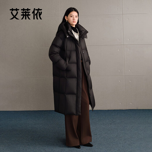 Ai Lai Chen Turin's same style down jacket women's soft waxy puff long thickened warm removable hooded winter coat