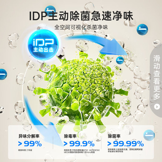 Ronshen Refrigerator 503proIDP Pure Odor Cross-Door Refrigerator Double-Open Four-Door Ultra-Thin Embedded Refrigerator First-Class Energy Efficiency Air-cooled Frost-free Active Sterilization Large Capacity National Subsidy IDP Double Clean Embedded-BCD-503WD15FPQLA Gray