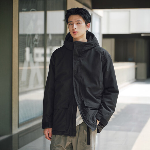 WHITE TRACE Light Shield 80G Gold Label P Cotton Workwear Parker Hooded Cotton Clothes PrimaLoft Cotton Clothes Black L