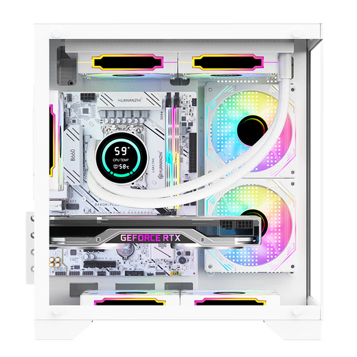 Colorful (Colorful) 24-issue interest-free Intel 13400F/14400F/14600KF assembled computer desktop 5060 e-sports game 5050 host DIY complete machine 5060Ti configuration four 14490F+5060 graphics card (white)