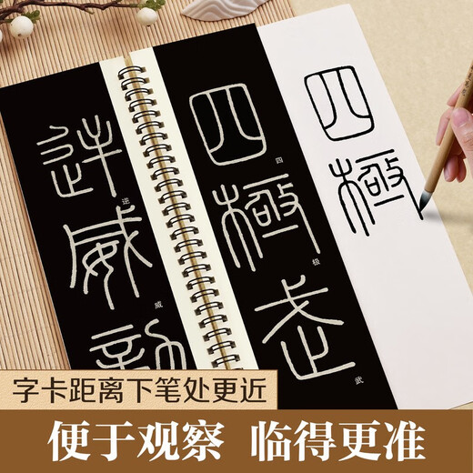 Huaxia Ten Thousand Volumes Li Si Seal Script Yishan Stele Adult HD Close-up Large Character Card Seal Script Stele Copy Soft Pen Brush Calligraphy Copybook Small Seal Script Beginners Basic Copying