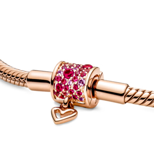 PANDORA Pandora sets are available in various styles. Copper and silver alloy bracelets. Same style for men and women. Pink sparkling bracelet set. Original brand box. 18 cm.