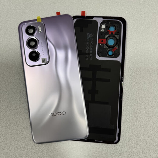 Suitable for OPPOreno12 original back cover Reno12pro original back cover mobile phone battery back shell original disassembly Reno12 (soft peach) with framed lenses