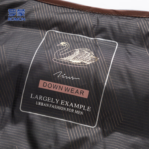 Romon sheep wool woolen woolen coat men's mid-length autumn and winter removable goose down lining warm coat