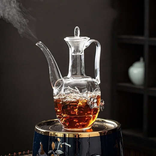 Jingxianju wine pot, white wine, glass, white wine pot, household wine divider with lid, decanter, wine warmer, scalding wine pot, antique wine pot, single pot, 550ml, 1 piece