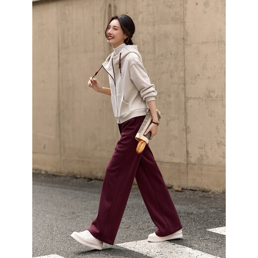 Fanximan apricot red casual sports sweatshirt suit for women 25 years new winter hooded jacket and trousers two-piece set A3173 apricot red M (recommended 100-110Jin Jin equals 0.5 kg)