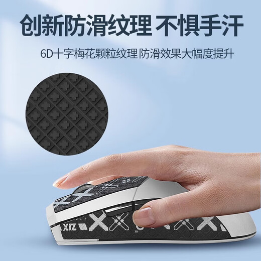 Cheng CE für Thor White Shark ML703 ML701 702 Anti-Rutsch-Aufkleber MG701 Mausaufkleber Spiel Special E-Sports Hand-Sweat-Absorbing und Wear-Resistant Scratch-of Scrective Protective-Schutzfilm All-Inclusive-Blusive-Black-Blusive- und Gold-gedrucktes Mauskleber