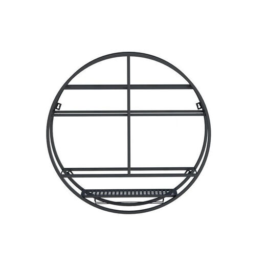 Middle shopkeeper European bar wine cabinet wall-mounted red wine household wine glass rack small apartment grape iron wine rack 70-70-11 black