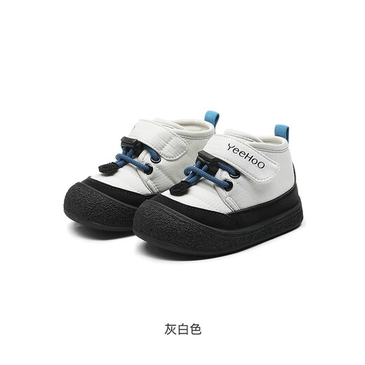Ying's toddler shoes, baby shoes, outdoor cotton shoes, winter warm outdoor shoes for boys and girls, versatile and comfortable new style, off-white 22, inner length 15.5/foot length 14.6-15.0