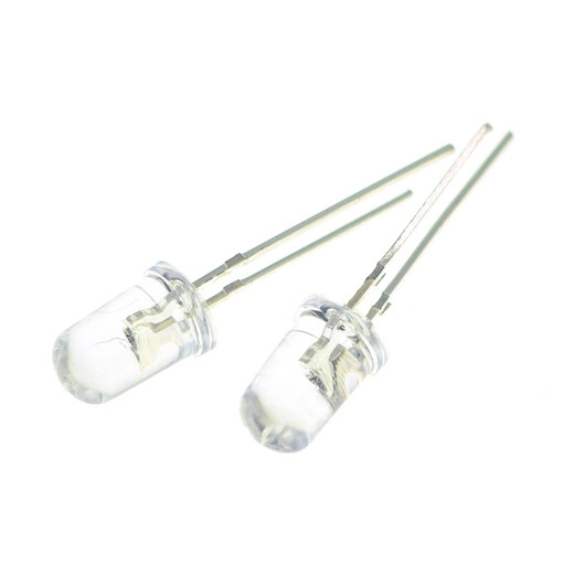 TaoTimeClub LED light-emitting diode 5MM round head red and blue double flash mutual flash lamp beads (10 pieces)