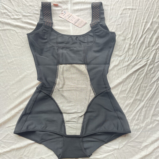 IJVF Aoxue Chess Body Sculpting Silver Fiber Belly Controlling Butt Lifting One-piece Body Shaping Bodysuit T3092 B1-3040 Black Boxer XL 76