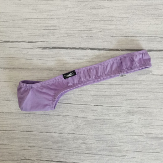 Pick up cat sexy underwear men's personalized side low-waisted thong pure cotton boxed C-shaped underwear single-sided youth underpants trendy military green 5091 M (suitable for around 63-74cm waist