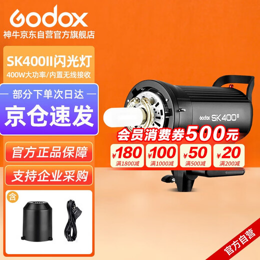 Godox SK400WII second generation photography flash 2.4G built-in reception 400W flash studio flash 400w portrait model shooting flash official standard