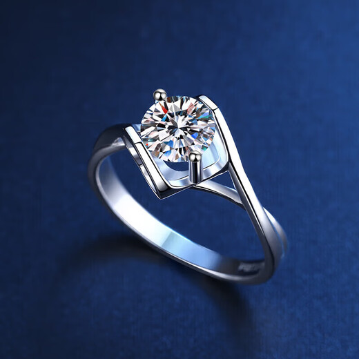 DR moissanite diamond ring 1 carat couple ring angel kiss proposal wedding ring for girlfriend moissanite 50 points angel kiss diamond ring keep silent