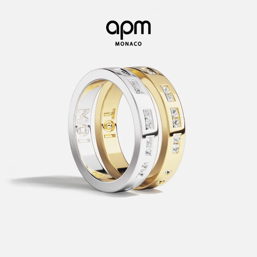 APM MonacoTOI MOI Morse code couple ring gift for girlfriend and couple