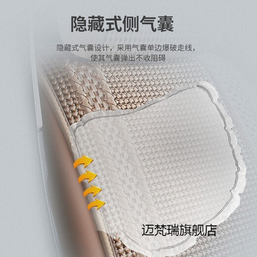 迈梵瑞22汽车坐垫夏季凉垫冰丝座套四季全包围亚麻编织透气座椅套21款 沉稳咖【豪华版】 标致301 308 408 4008 5008