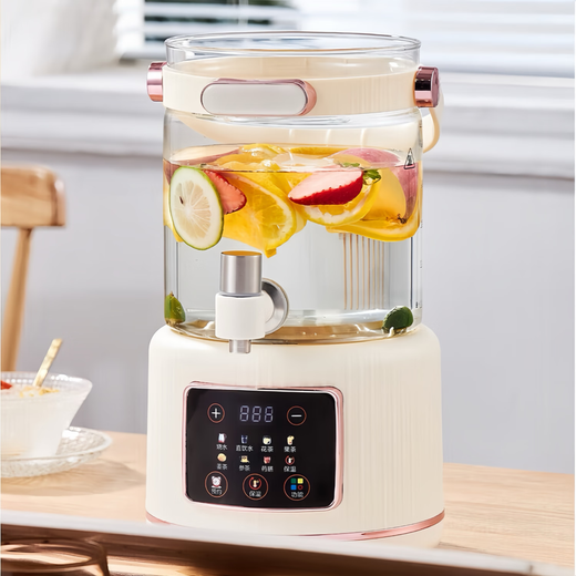 Health-preserving teapot, stew, all-in-one teapot, kettle, home office floral teapot, large capacity thermostatic kettle 3L with tea drain | full glass 0 glue | 12H constant temperature stainless steel heating plate | 0 glue | split type