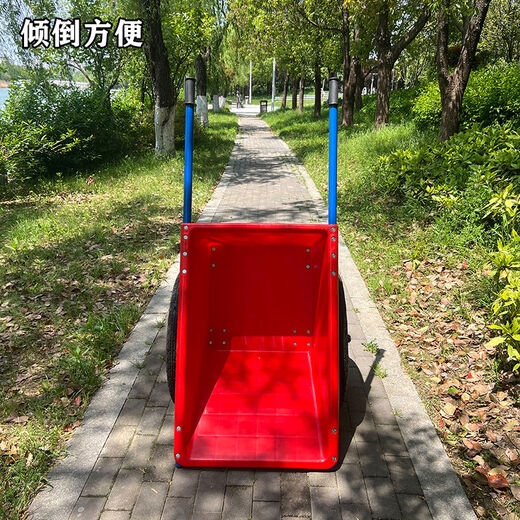 Cradle Rabbit dump truck labor two-wheeled hand-pushed truck construction site trolley construction household garbage hauling ash bucket truck tire two-wheeled vehicle complete set with blue bucket