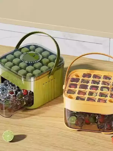 He Jiagong rapid ice maker multifunctional household commercial fully automatic mini ice maker student ice bucket refrigerator small ice cube white maternal and infant grade material white single layer mother