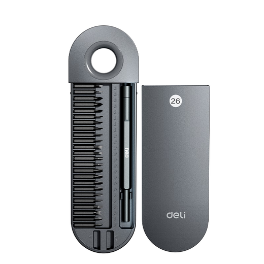 Deli Precision Box Screwdriver Set 26-in-1 Laptop Disassembler Precision Bit Computer Hexagonal Plum Blossom Pullout