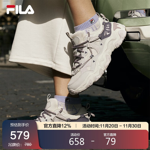 FILA official women's shoes dad shoes sneakers 2025 cat claw shoes 5th generation retro casual shoes