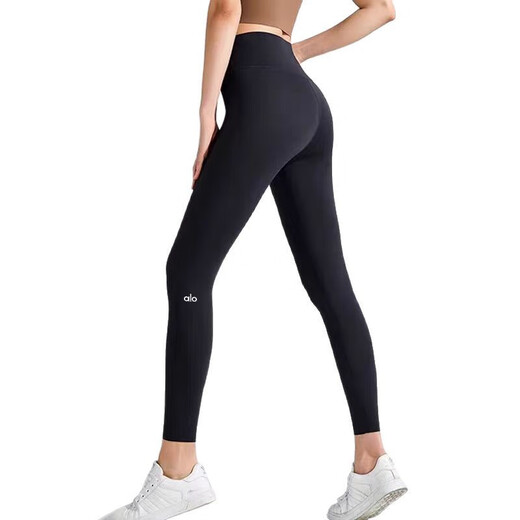 Alo New Yoga High Waist Beautiful Buttocks Casual Fitness Pants Stretch Slimming Tights Pilates Fitness Running Gun Gray S (80-95Jin Jin equals 0.5kg)