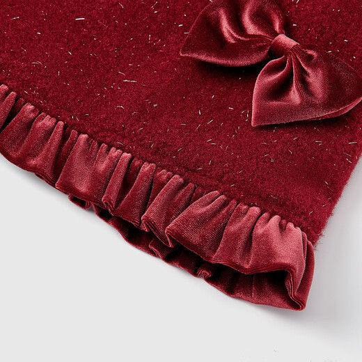 Barbie Girls Red Dress Autumn and Winter Girls Skirt Velvet Tank Top New Year Clothes New Year Clothes Girls BY007