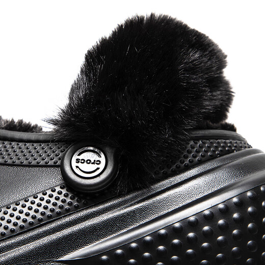 Crocs Snow House Warm Cotton Clog Crocs Women's Shoes Thick Soled Warm Cotton Shoes Indoor Slippers 208546 Black 36-37