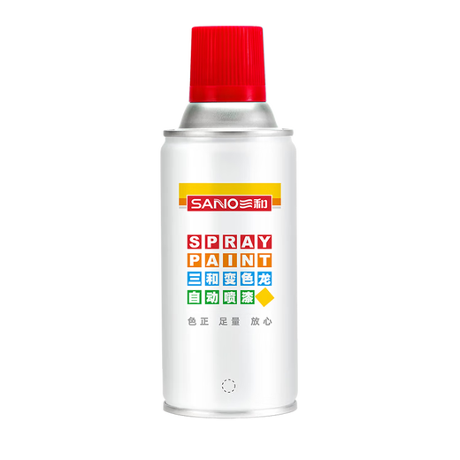 Sanhe Ordinary self-painting hand spray paint chameleon industrial anti-corrosion paint metal anti-rust paint car wheel color change scratch repair automatic spray paint 350ML NO.26 bright red