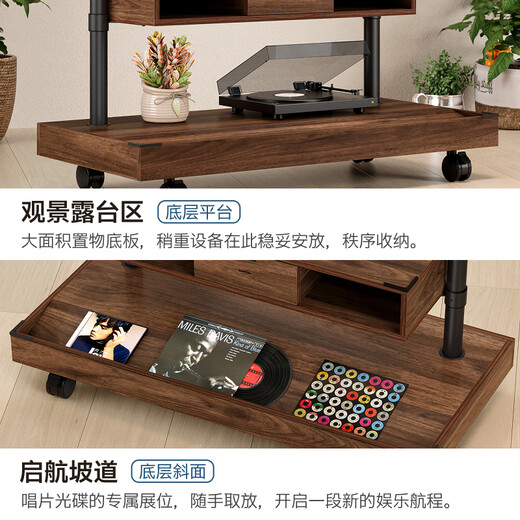 Brateck Northern Arc (55-100 inches) TV mobile bracket movable TV stand floor-standing TV art stand TV stand solid wood wind wall mount cart FS500MAX