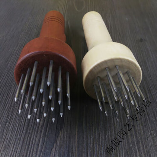 润华年不锈钢钉猪皮猪肉锤扣肉针肉插松肉器烧肉插牛筋叉钢钉塑料插肉叉 大排叉(红)