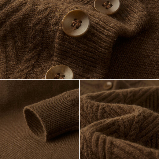 Shanshan heavyweight 440G pure wool sweater men's autumn and winter retro warm young and middle-aged business sweater sweater