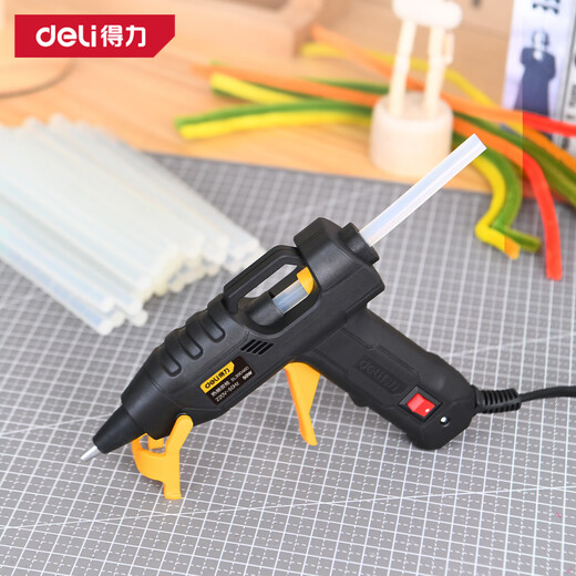 Deli Hot Melt Glue Gun Cloth Bag Set Handmade DIY Home Glue Gun + 60 Glue Sticks + Oxford Storage Bag